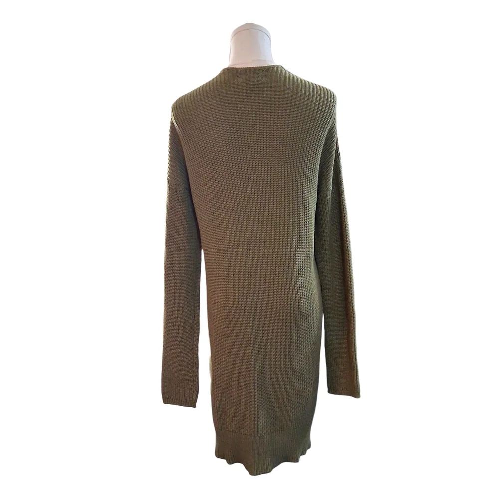 Universal Thread Cardigan Green Rib Knit Womens Size Medium